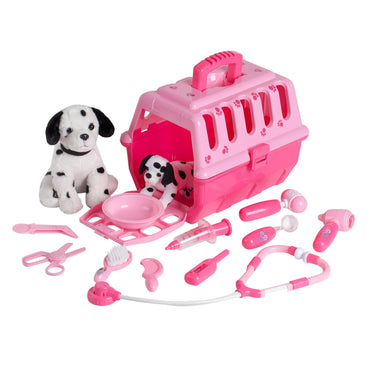 Puppy Vet Kit with 2 Dalmatian Plush Dogs And Tools