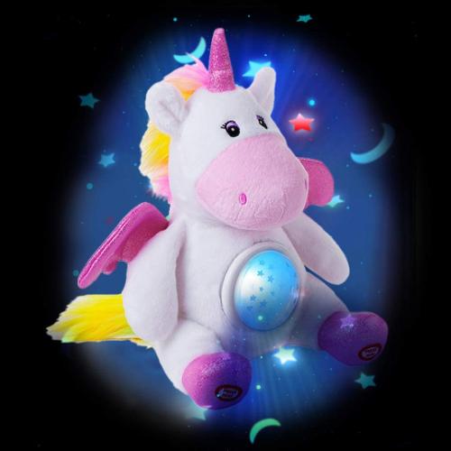 Plush Unicorn Star Projector Night Light Stuffed Toy