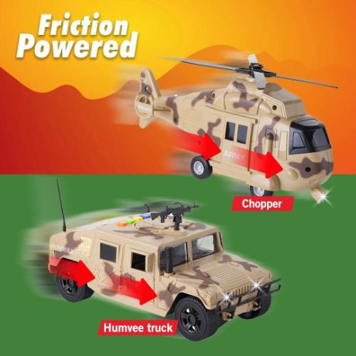 Military Action Figures and Vehicles Set