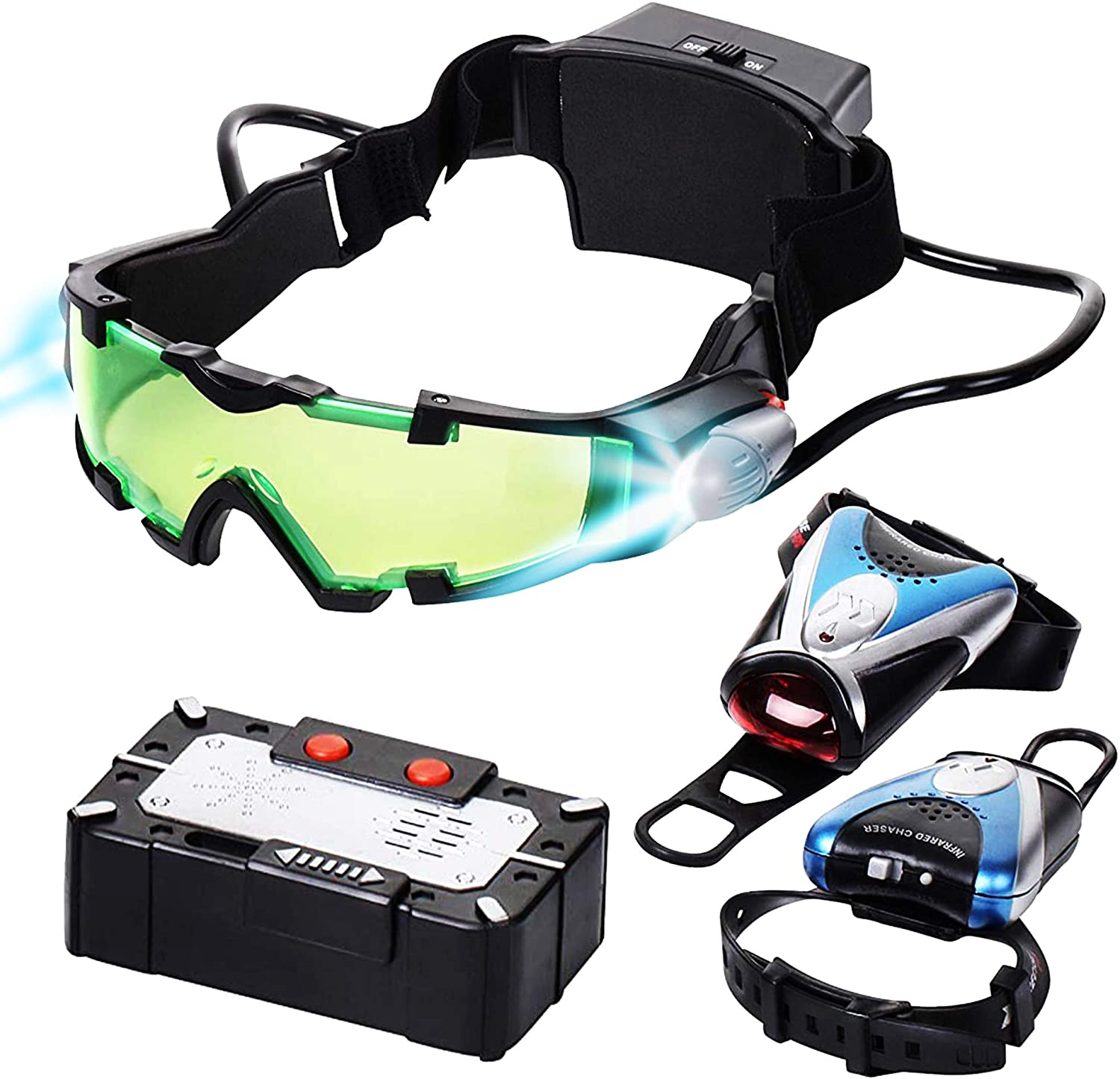 Spy Set - Night Vision Goggles, Voice Disguiser, IR Chaser