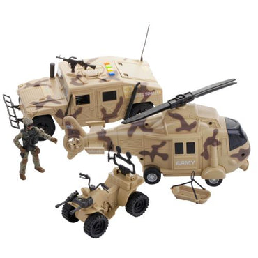 Military Action Figures and Vehicles Set