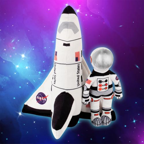 10” Stuffed Space Shuttle and Astronaut Plush Toy